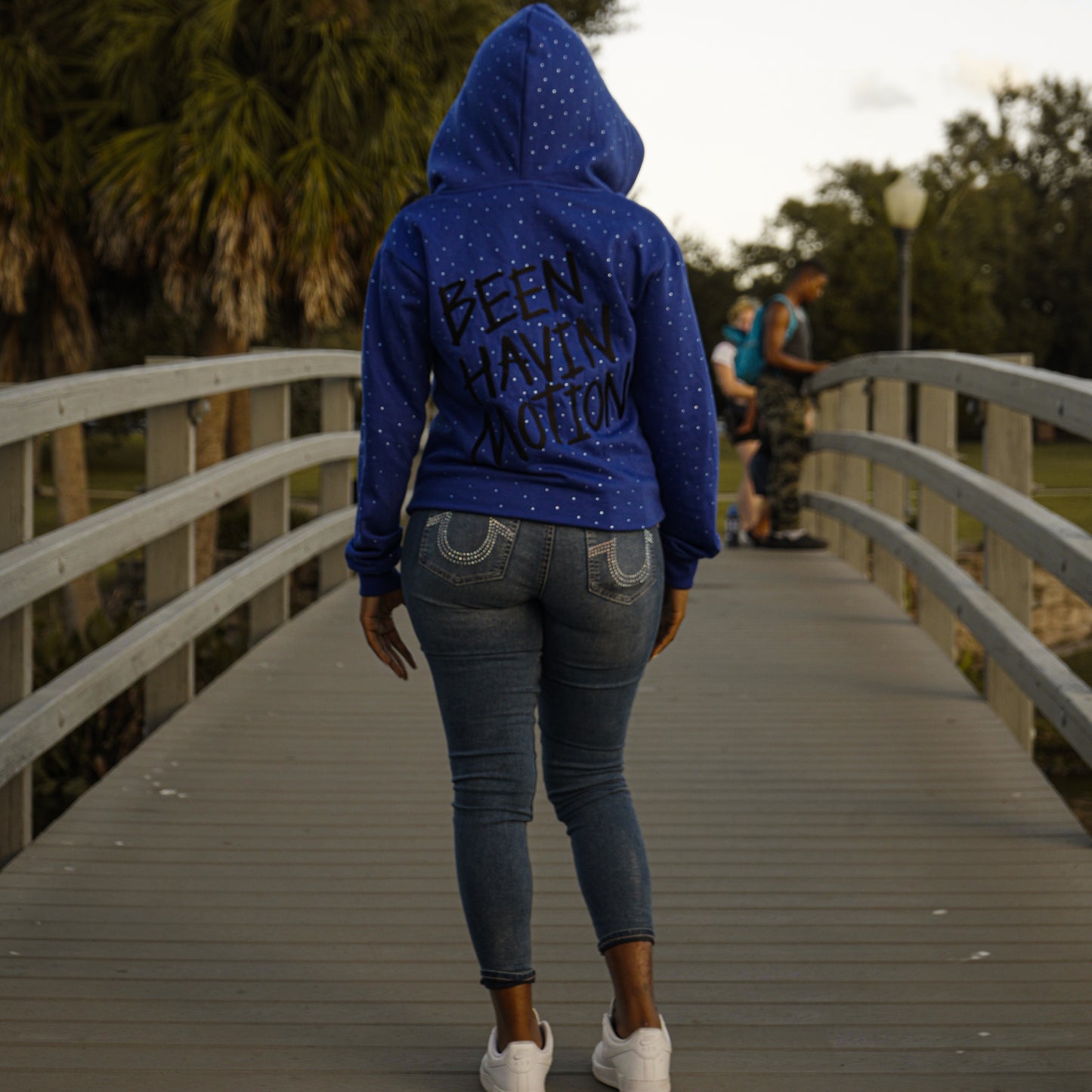 BHM Factory Error Rhinestone Hoodie - Blue