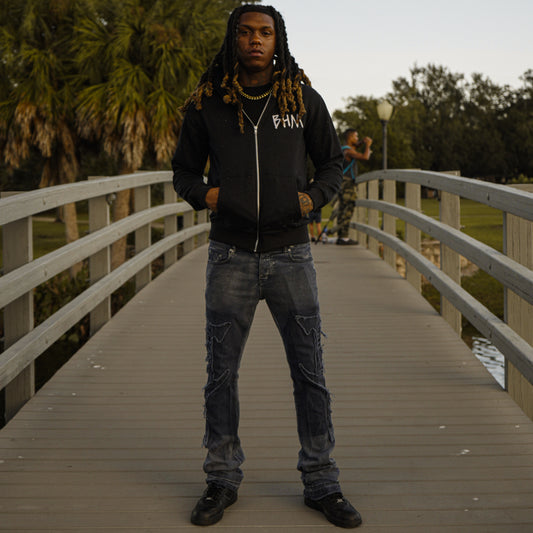 BHM Factory Error Rhinestone Hoodie - Black