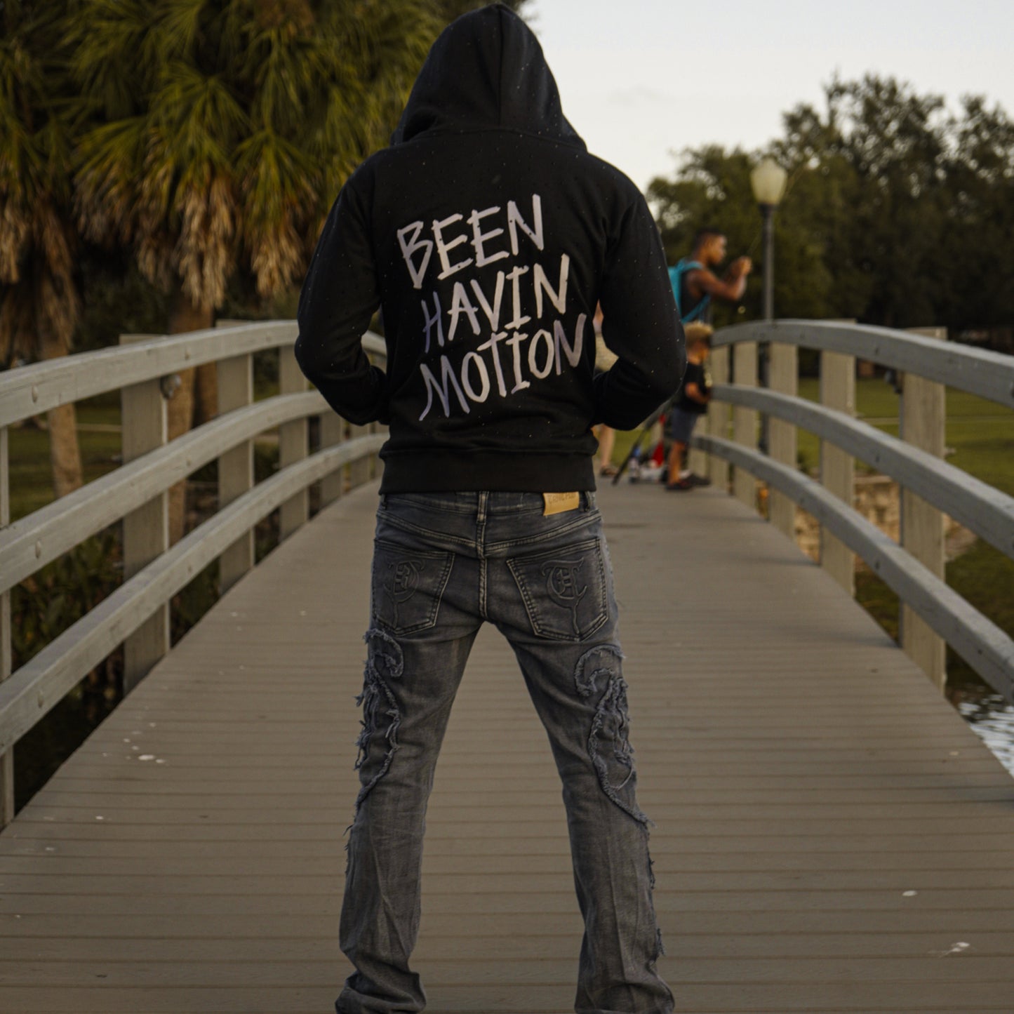 BHM Factory Error Rhinestone Hoodie - Black