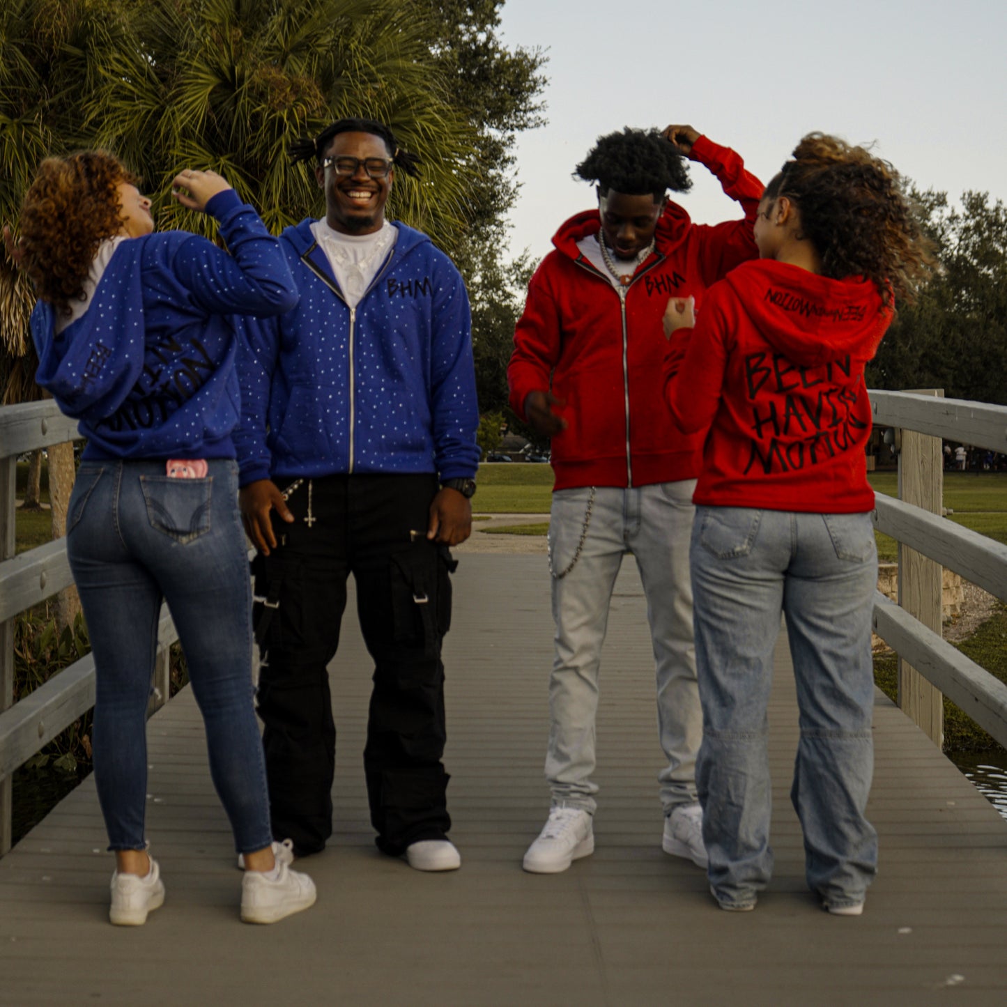 BHM Factory Error Rhinestone Hoodie - Red